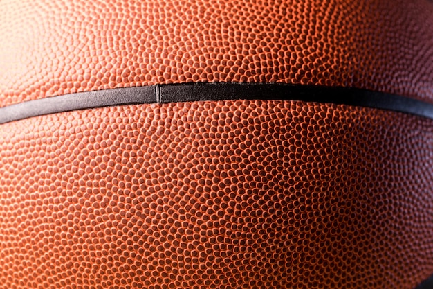 Basketball texture close up