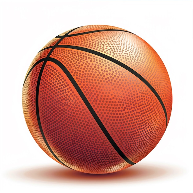 Photo basketball vector on white backgroundnging from the ceiling
