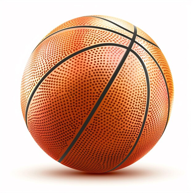 Photo basketball vector on white backgroundnging from the ceiling