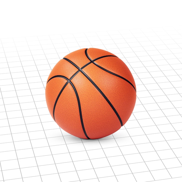 Basketball On white background graphic lines