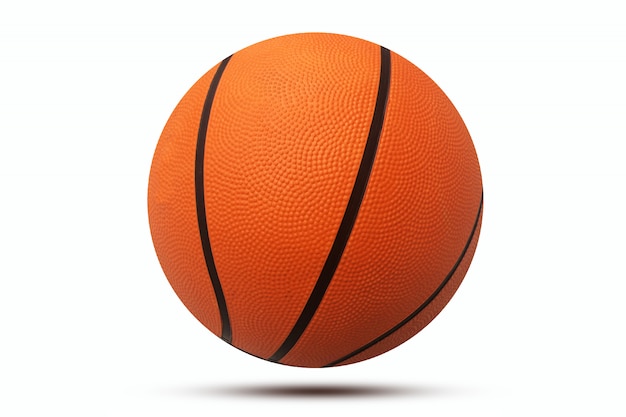 Basketball on white background