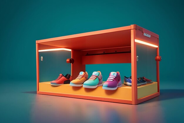 Basketbalschoenen sportschoenen casual schoenen verschillende soorten schoenen product display achtergrond