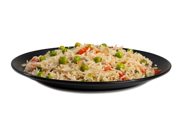 Basmati Rice Pilaf or Pulav with Peas and Vegetables