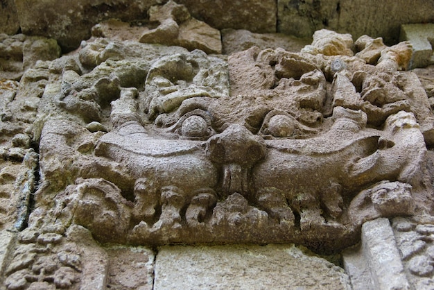 Basrelief wall in the temple Bali