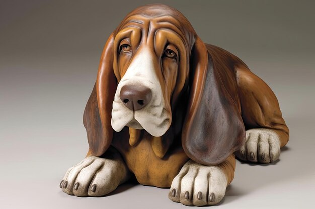 Basset hound dog creative illustration generative ai