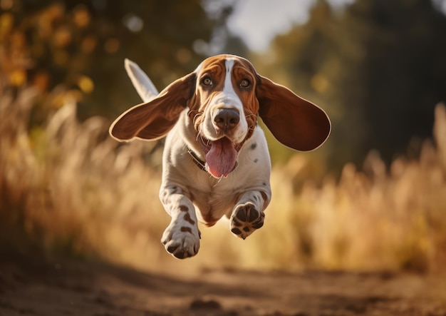 The Basset Hound is a shortlegged breed of dog