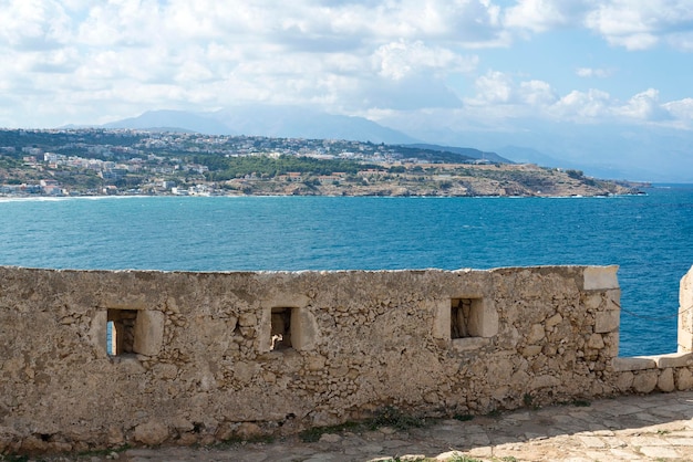 レティムノ クレタ島ギリシャの都市の城塞フォルテッツァの砦