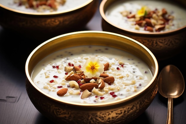 사진 basundi 또는 rabri는 주로 maharashtra gujarat andhra pradesh telangana에서 인도 과자입니다.