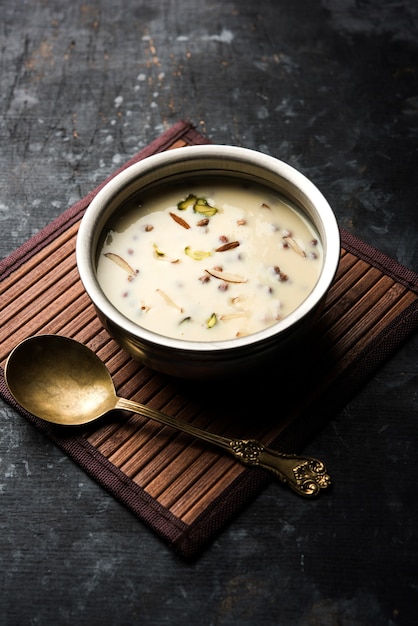 Basundi or Rabri or Rabdi - is a dessert made of condensed  milk and dry fruits