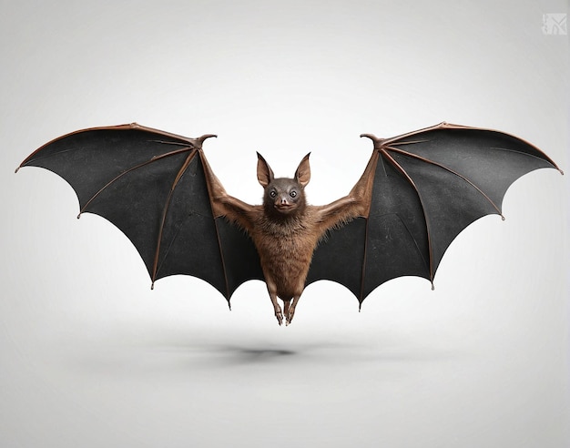 a bat flying in the air