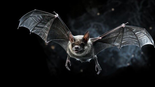 Bat in vlucht vleugel flap UHD behang