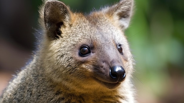 A bat - like animal is seen in a forest.