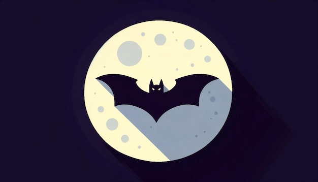 bat silhouette flat illustration