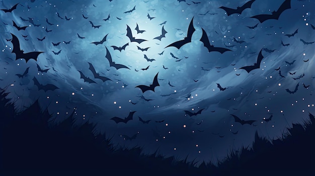 Bat swarm night