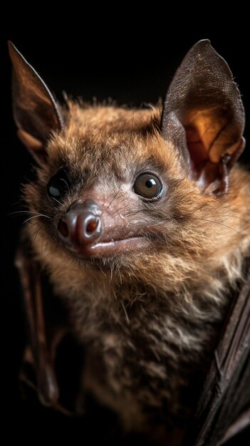 A bat with a nose that says'bat'on it