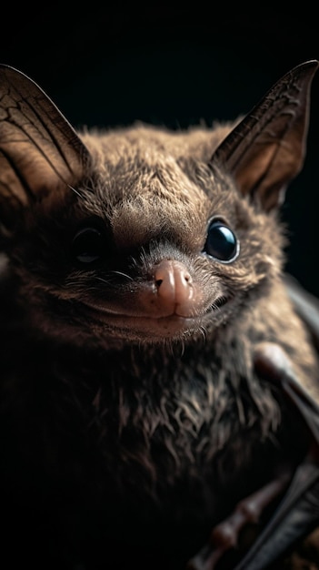 A bat with a pink nose