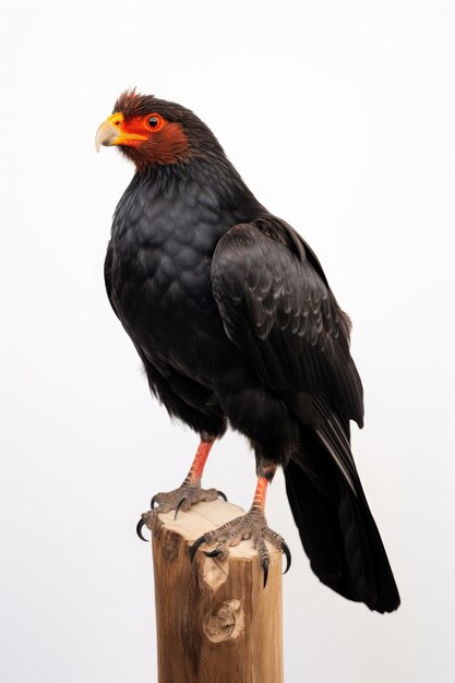 Bateleur Eagle op witte achtergrond