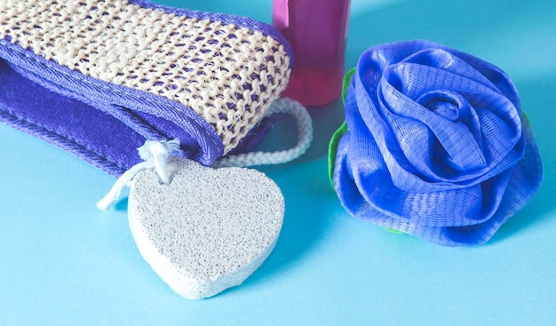 Bath accessories on desk