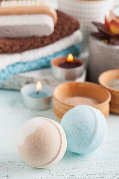 Bath bombs and moroccan clay powder