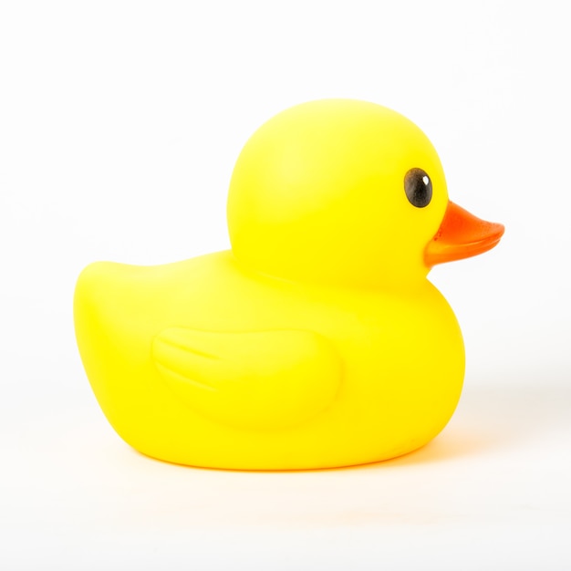 bath duck om white background 