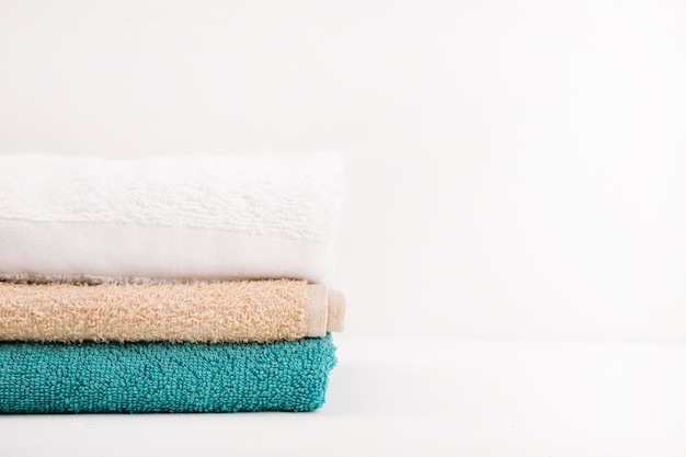 bath towels in a stack