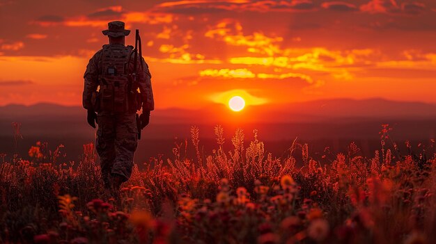 写真 朝の柔らかい光に浴びた ベテランの背景