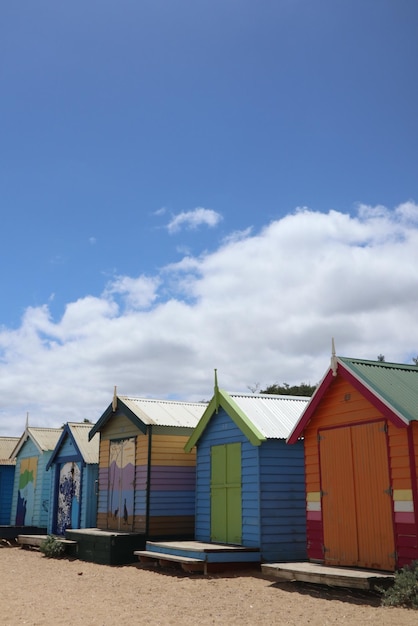 Photo bathing boxes rainbow houses