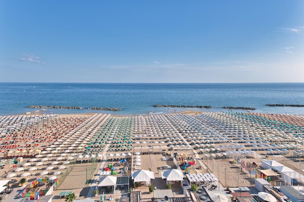 Photo a bathing establishment on the adriatic sea in cattolica italy