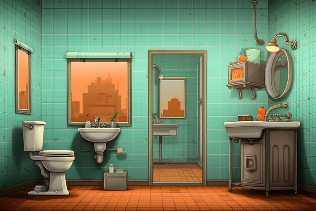 Bathroom background for zoom calls