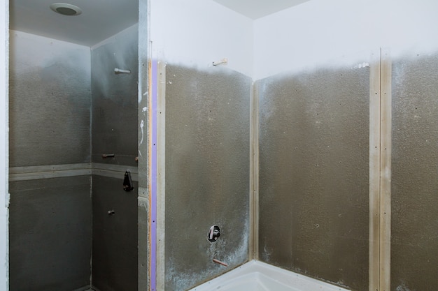 Bathroom finishing new apartments. Repair and installation of plumbing, faucets, water 