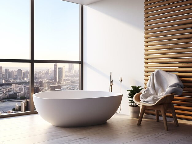 Bathroom interior 3d rendering high quality