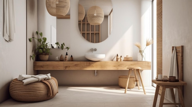 Bathroom interior architecture minimalist style