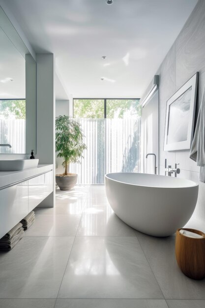 Bathroom interior architecture minimalist style