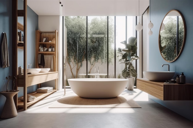 Bathroom interior architecture minimalist style