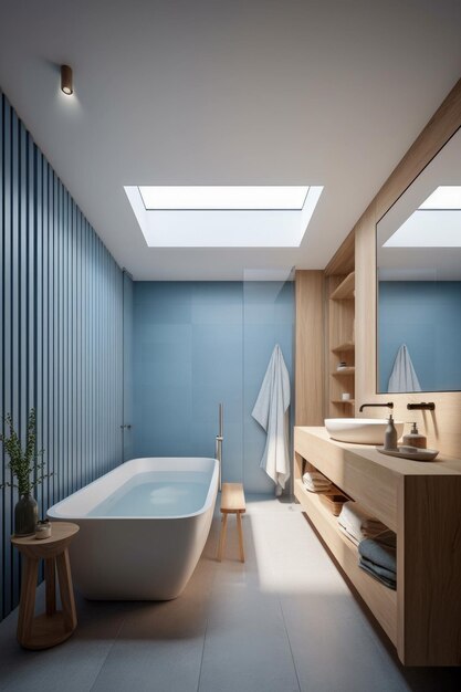 Bathroom interior architecture minimalist style