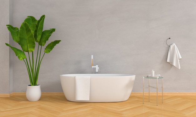 Bathroom interior bathtub