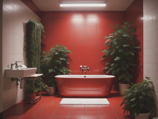Дизайн интерьера ванной комнаты генеративный ИИ