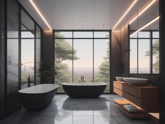 Bathroom interior design generative AI