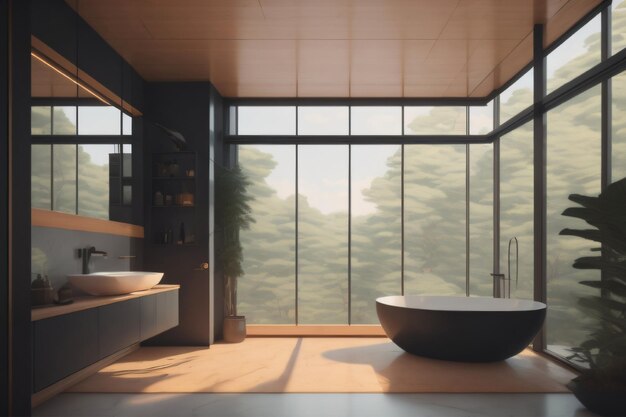 Bathroom interior design generative AI