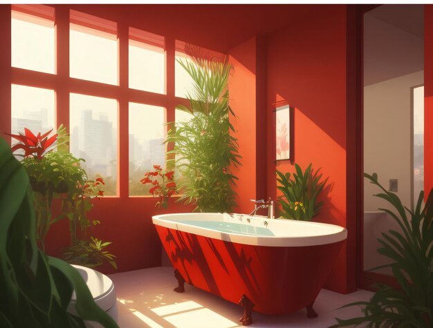 Bathroom interior design generative AI