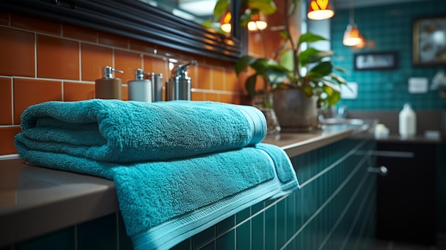 bathroom interior design modern bath towels and soap