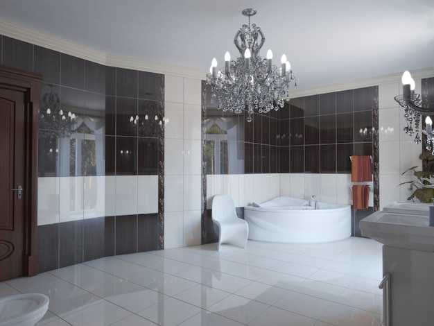 bathroom, interior visualization, 3D illustration