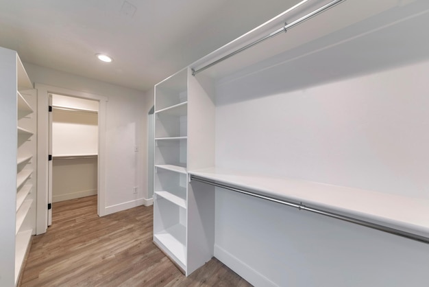 Bathroom of a modern apartment with white furniture