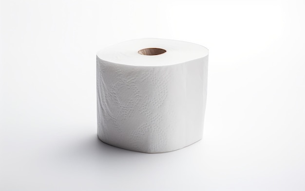 Bathroom Necessity Toilet Paper Isolated on White Background Generative AI