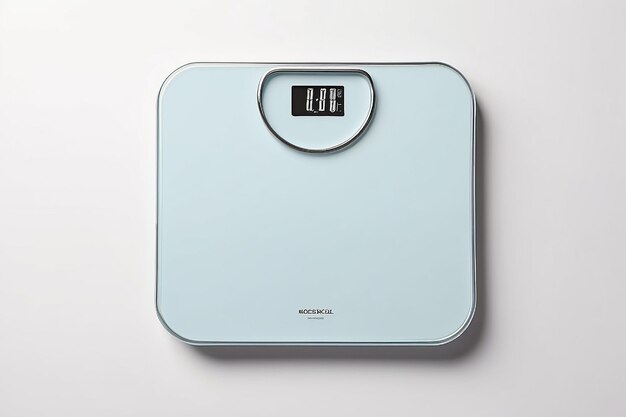 Photo bathroom scale mockup blank white space for your design