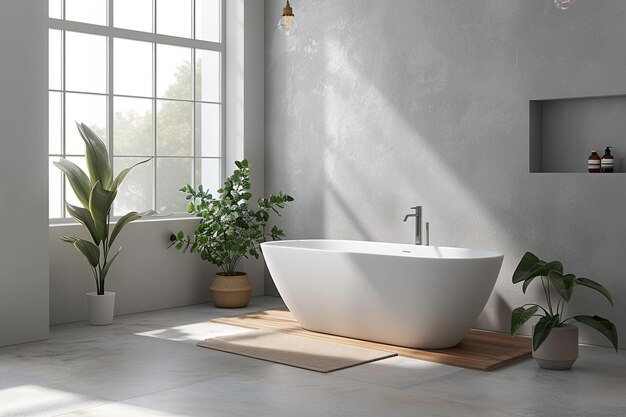 Mockup della parete del bagno creato con ai generativa