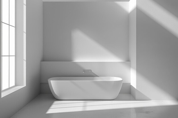 Foto bathroom wall mockup gemaakt met generative ai