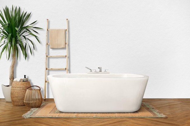 bathroom wall png mockup transparent design