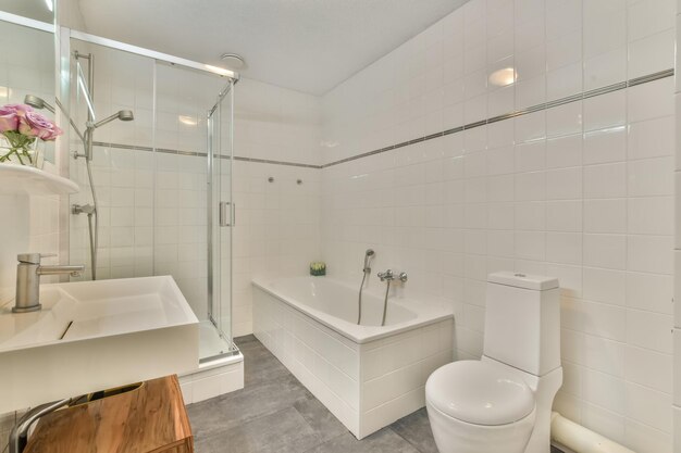 Bathroom in white interior