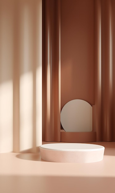 A bathroom with a round mirror and a white sink.